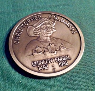 Christopher Columbus & Amerigo Vespucci Commemorative Quincentennial Coin 1992 - Image 1 of 3