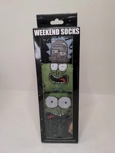 Calze RICK e MORTY nuove 2 PAIA taglia 6-12 uomo adulto nuoto blu navy, spedizione gratuita! - Foto 1 di 3