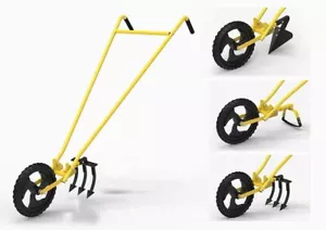 Hectare Wheel Hoe with 7" Weeder + 3 Tooth Cultivator + Free Express Shipping - Picture 1 of 10