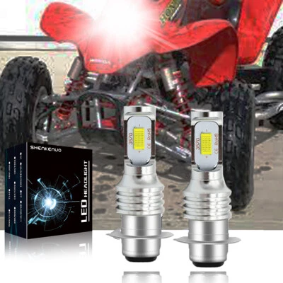 Para Honda Sportrax 250 300 400 450 TRX - Blanco H6 Bombillas LED 2x Foto 1 de 4