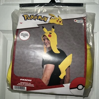 Adult Pokemon Pikachu Costume Accessory Kit Headpiece & Tail NEW Comicon Gofest - Image 1 of 4