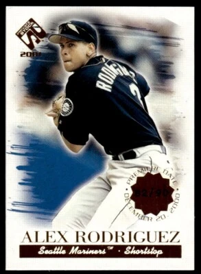 2001 Pacific Private Stock PREMIER DATE /90 Alex Rodriguez Seattle Mariners #112 - Image 1 of 2