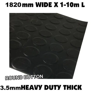 1.8m x 1820w Round Button Ute Mat Heavy Duty Rubber Workshop Camper Matting Van - Picture 1 of 7