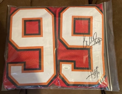 HOF Warren Sapp Tampa Bucs Autographed Home Jersey  With COA JSA XL - Image 1 of 4