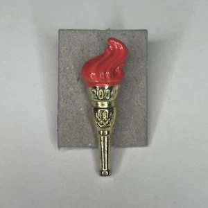 Vintage Olympic Torch Hat Lapel Pin Pinback Tac Athens Greece 2004 - Picture 1 of 4