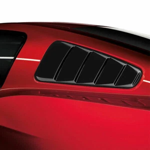 Para Ford Mustang 2005-14 1/4 cuarto ventana persiana cubierta de ventilación negro mate - Imagen 1 de 7