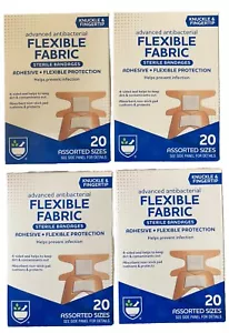 4 Pack - Rite Aid Flexible Fabric Bandages Knuckle - Fingertip 20 Each - Picture 1 of 3