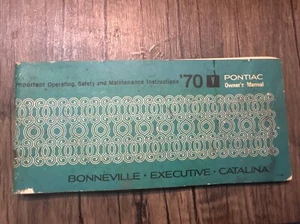 Original 1970 Pontiac Bonneville / Catalina Autos - Bedienungsanleitung - Bild 1 von 1