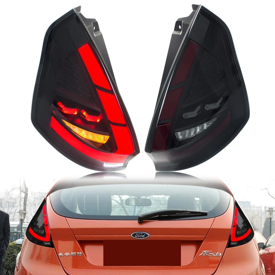 LED Tail Lights for Ford Fiesta Hatchback SE ST 2011-2019 Sequential Rear Lamps - Image 1 of 4