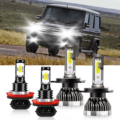 For Mercedes-Benz G55 AMG 2008-2010 LED Headlight Bulb High Low Fog Light Combo - Image 1 of 4