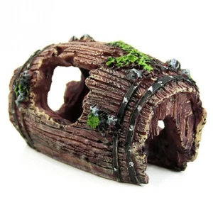 Aquarium Fish Tank Resin Barrel Ornament Caves Landscaping Furnishing Decoration - Picture 1 of 1