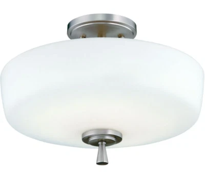 Lámpara de montaje semi-al ras Lithonia Classic Collection níquel cepillado Foto 1 de 4