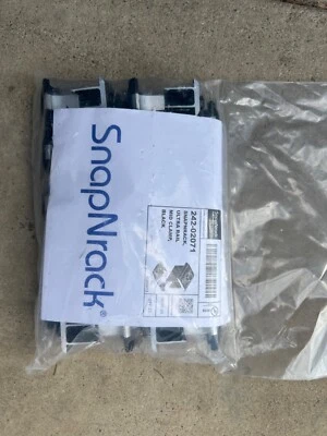 Snapnrack 242-02071 Ultra Mid Rail Clamp Black (bag of 20) NEW unopened Bag