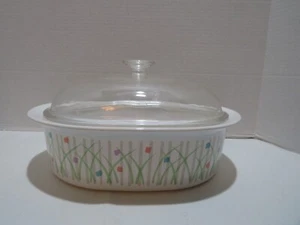 VTG CORNINGWARE CLASSIC ELEGANCE JARDIN CASSEROLE DISH W/ DOMED LID 2.5 QT. - Picture 1 of 10