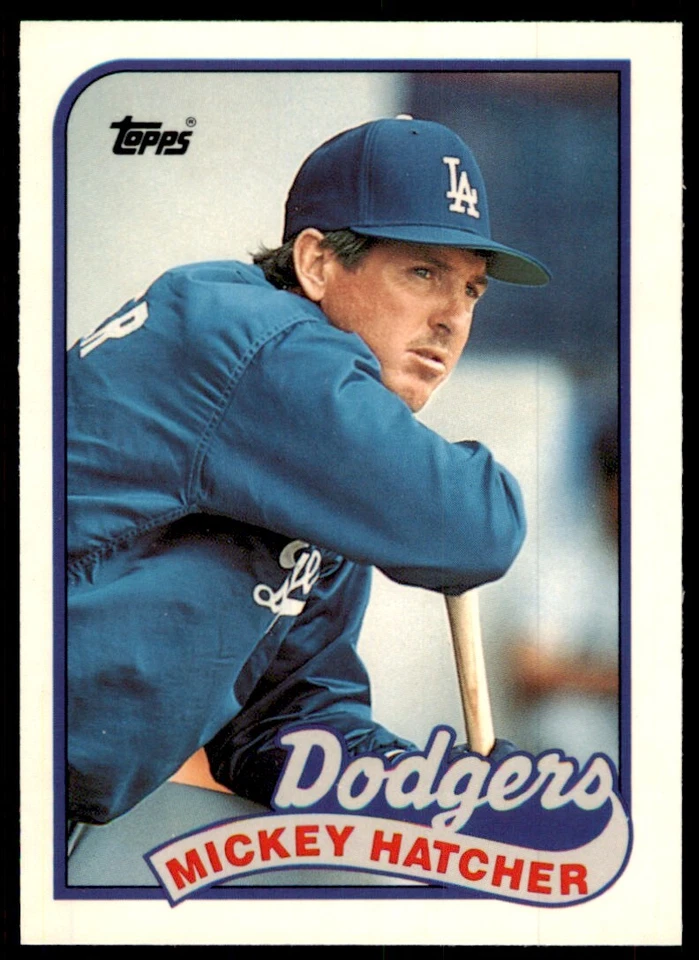1989 Topps Tiffany Mickey Hatcher Los Angeles Dodgers #483 - Image 1 of 2