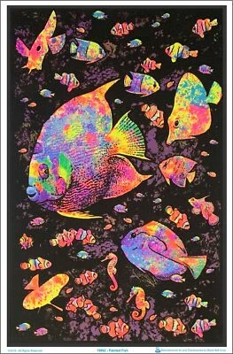 Painted Fish Blacklight Poster 23 x 35 - Image 1 of 2