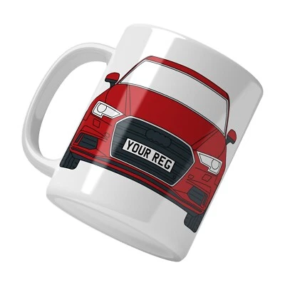 Audi A3 Mug Personalised | Car Lover Gift | Birthday Coffee Cup - Image 1 of 3