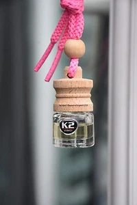 GOMMA A BOLLE AROMA CARO deodorante per ambienti appeso auto fresca profumo vetro bottiglia legno - Foto 1 di 1