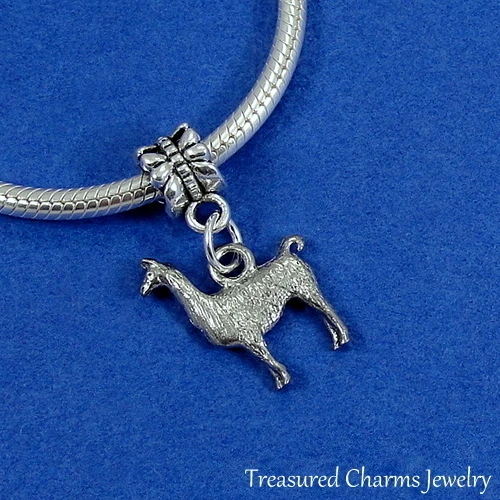 DIJE de cuentas colgantes de plata LLAMA ALPACA se adapta a pulsera europea *NUEVO* Foto 1 de 1