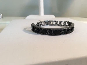 Kenneth Cole hematite chains~hematite~crystal bar bracelet, $42 #107c - Picture 1 of 5