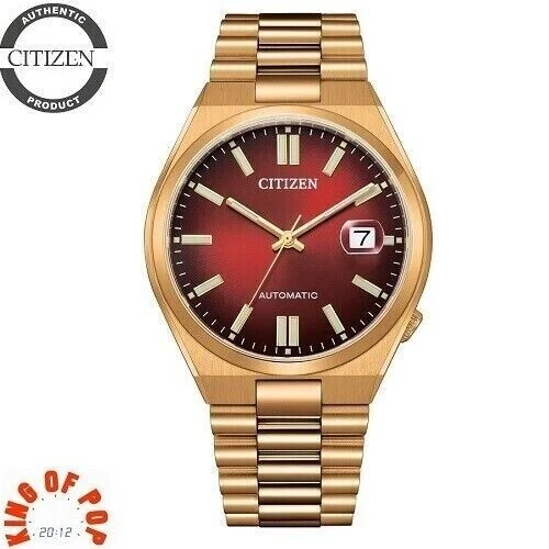 Citizen Tsuyosa Automatic Red Dial Sapphire Glass Rose Gold Watch NJ0153-82X