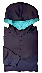 Under Armour Damen Hoodie mit Knöpfen Schwarz Türkis Langarm Größe XL - Bild 1 von 6