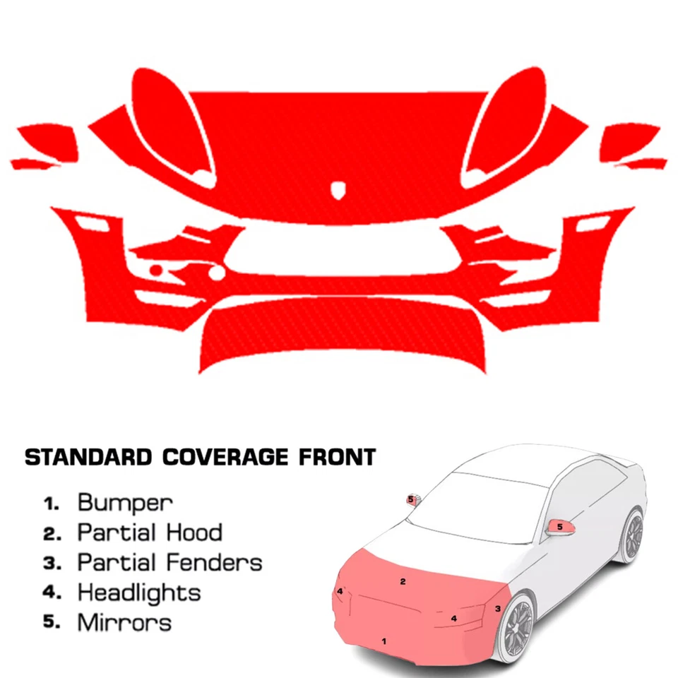Kit de sujetador transparente de película de protección de pintura precortada PPF para Porsche Macan GTS 2016-2018 Foto 1 de 4