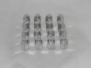 16 PCS CHROME 12mm 1.5 ACORN SEAT 60 DEGREE TAPER LUG NUT 13/16" HEX 1.45" TALL - Picture 1 of 1