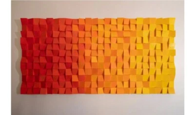 Paneles difusores de sonido acústico, arte de pared de madera de mosaico, difusor de sonido 3d 120x60 cm Foto 1 de 2
