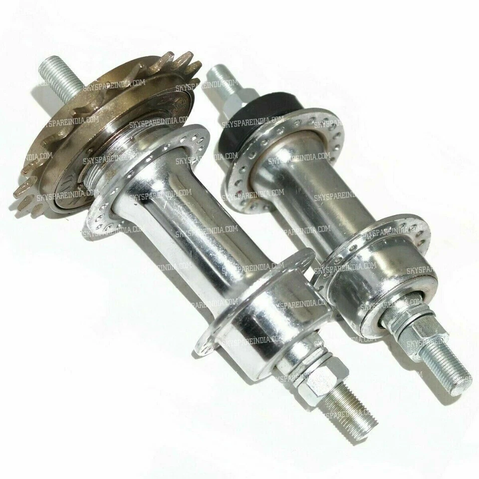Vintage Bicycle Bike Front & Rear Wheel Hub With Free Wheel & Axle - Image 1 of 4