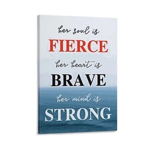 Her Soul Is Fierce Quote Canvas Poster Decoration Art Modern Family Decor Gift - Picture 1 of 13