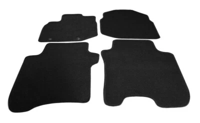 Tapetes de assoalho de náilon pretos dianteiros e traseiros 4 peças para 06-12 Honda Fit 4 portas - Imagem 1 de 4