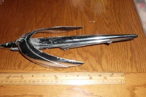 Vintage 1949-51 Mercury Hood Ornament Monterey Rat Rod Atomic Age Airplane MCM - Picture 1 of 5