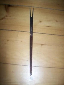 Serviergabel / Tranchiergabel, Holzgriff, ca. 25,5 cm lang - Bild 1 von 1