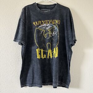 Wu-Tang Dark Gray Acid Wash Graphic T-shirt Men Size XL