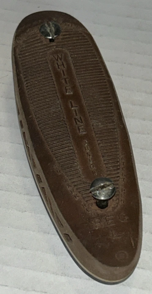 Vintage Mershon Company White Line Brown Recoil Pad REG L - Image 1 of 4