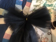 Black Tulle Pew Bows/chair Bows Lot Of 10