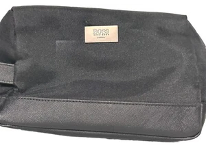 Hugo Boss Kulturbeutel Reisetasche Schwarz Metall Logo - Bild 1 von 6