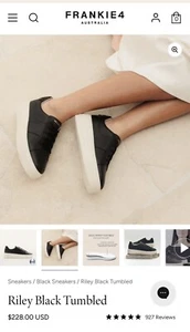 FRANKIE4 Riley Black Tumbled Platform Sneaker Women's 8M EUC-Price Reduced! - Picture 1 of 18