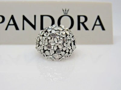 New NO BOX Pandora Darling Daisy Bouquet CZ Enamel Ring 190936EN12 48 OR 50 - Image 1 of 4