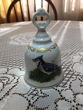 The Danbury Collection Blue Jay Ceramic Bell Made In Germany 5 1/4”