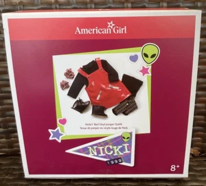 American Girl Nicki's Red Vinyl Jumper Outfit NIB - Picture 1 of 7