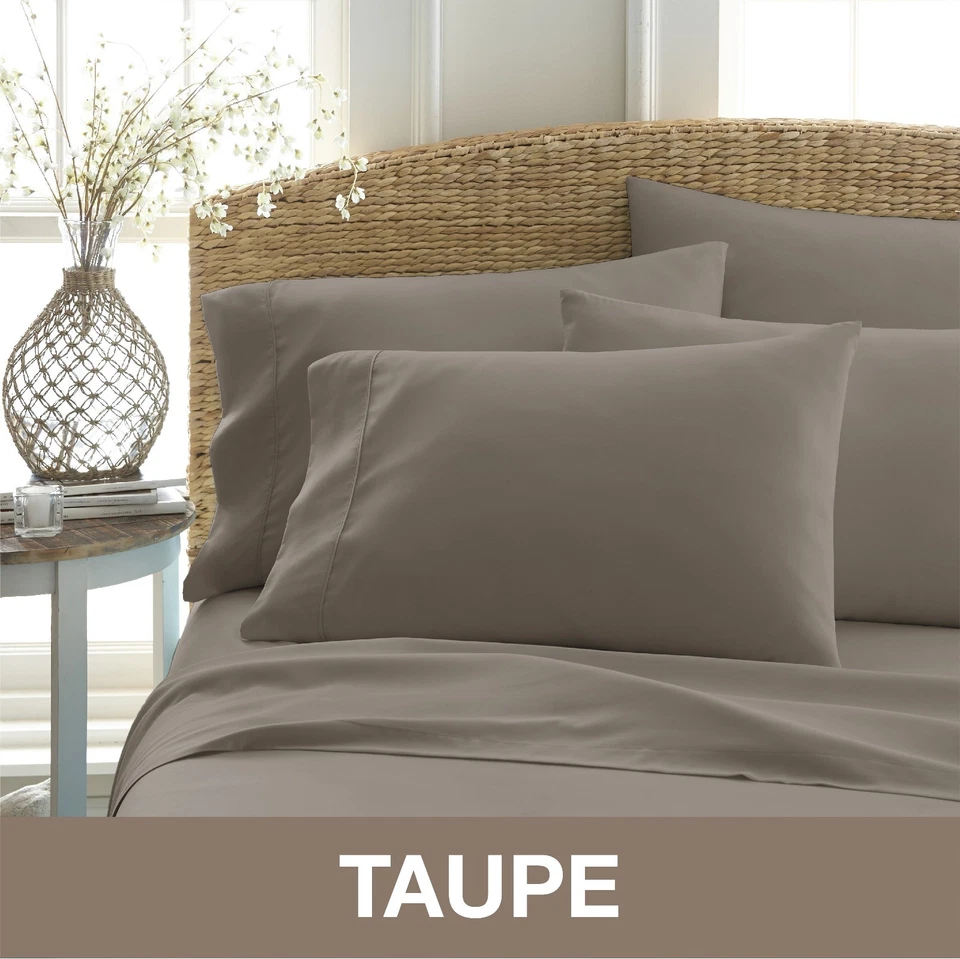 Home Collection Ultra Soft 6-Piece Sheet Set - Queen, Taupe