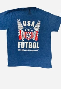 Team USA Soccer Fifa World Cup Brazil 2014 size Large t- shirt - Picture 1 of 5