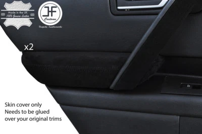 BLACK STITCH 2X REAR DOOR ARMREST SUEDE COVERS FITS INFINITI FX35 FX45 03-08 — 第 1/3 张图片