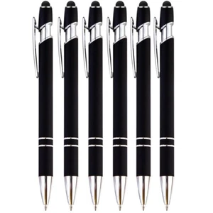 Paquete de 6 bolígrafos retráctiles 2 en 1 de color negro - Imagen 1 de 7