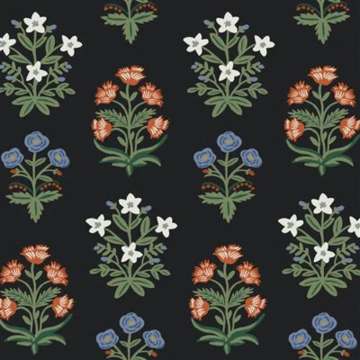 * Papel pintado Rifle Paper Co. Mughal Rose - negro botánico floral RP7348 Foto 1 de 3