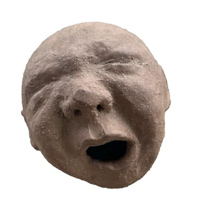 Azulejo de alcantarillado antiguo arte popular cerámica busto de bebé arte extraño años 50 cerámica MCM - Imagen 1 de 24