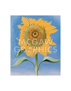 Sunflower New Mexico 1935, Georgia O'Keeffe, Wall Decor Art Print 14" x 11" 117 - Picture 1 of 1