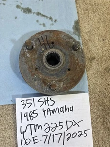 1985 Yamaha YTM 225 Dx rear wheel hub three lug 351 - Picture 1 of 7